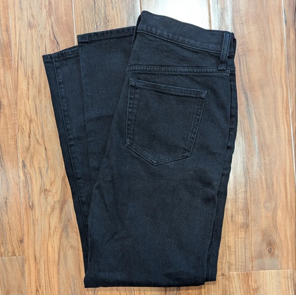J. Crew Classic Straight Denim Jean in Black Wash Women's Size 25 Like New - Picture 2 of 6